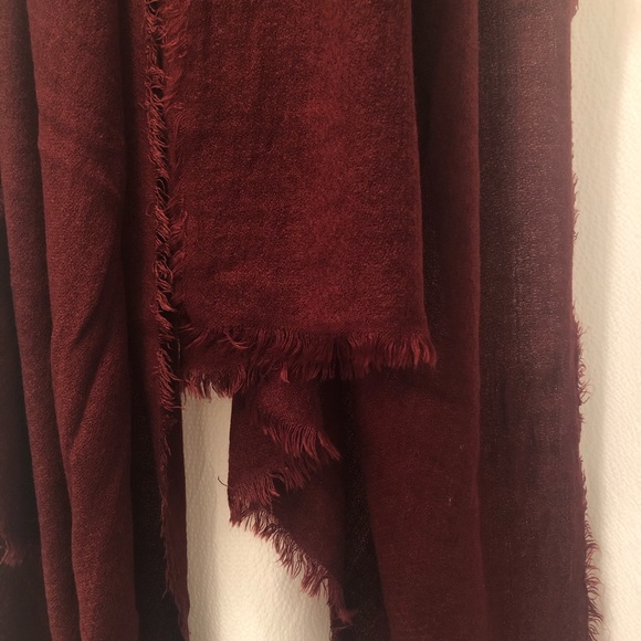 Large Burgundy Blanket Scarf - Picture 4 of 4